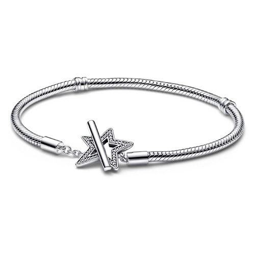 Asymmetric Star T-Bar Bracelet from Pandora Jewelry.  Item: 592357C01