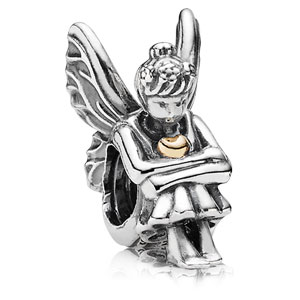 Retired PANDORA Sitting Pixie Charm :: 14K Gold & Sterling Silver 791206 :: Authorized Online ...