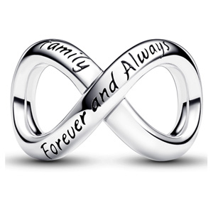 Family Forever and Always Infinity Charm