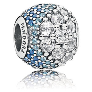 Enchanted Pave Charm with Blue Crystal