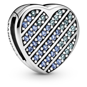 Reflexions Blue Pave Heart